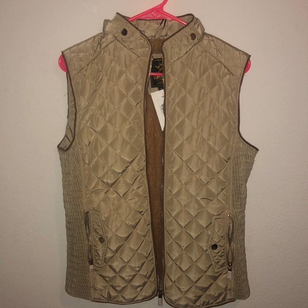 Beige Quilted Vest- Never Worn Before